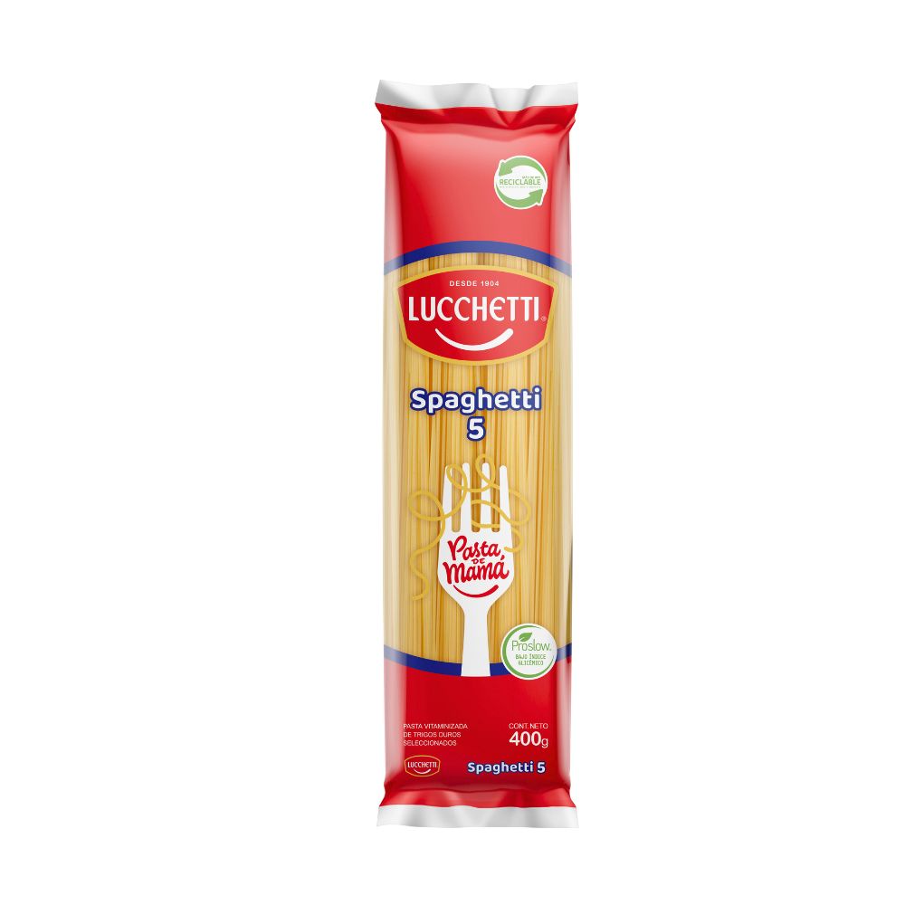 Imagen de 1 Fideo Lucchetti Spaghetti 5 Pol 400 gr incluido en Canasta Desierto Florido Irurzun